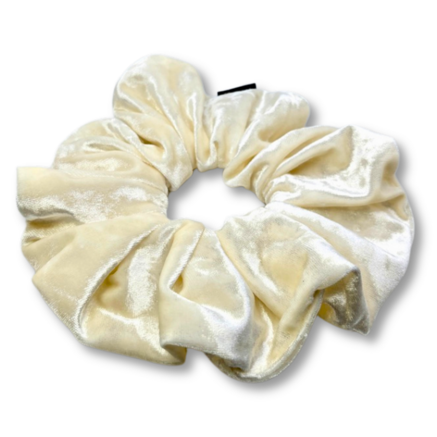 Ivory Crushed Velvet Christmas Scrunchie Enchanted Scrunch