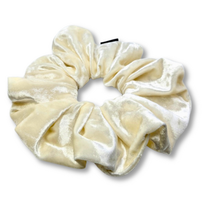 Ivory Crushed Velvet Christmas Scrunchie Enchanted Scrunch
