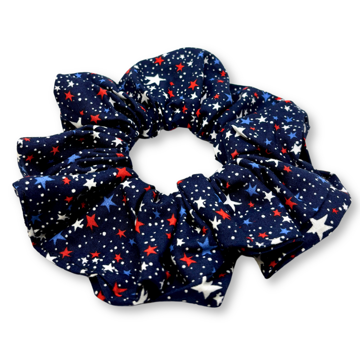 Navy Stars Patriotic Scrunchie Enchanted Scrunch