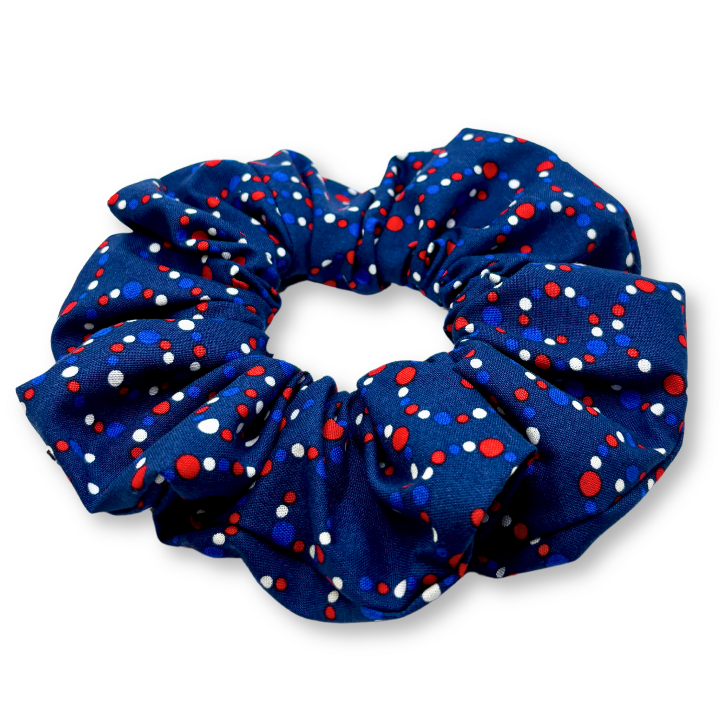 Navy Patriotic Dotted Scrunchie Enchanted Scrunch