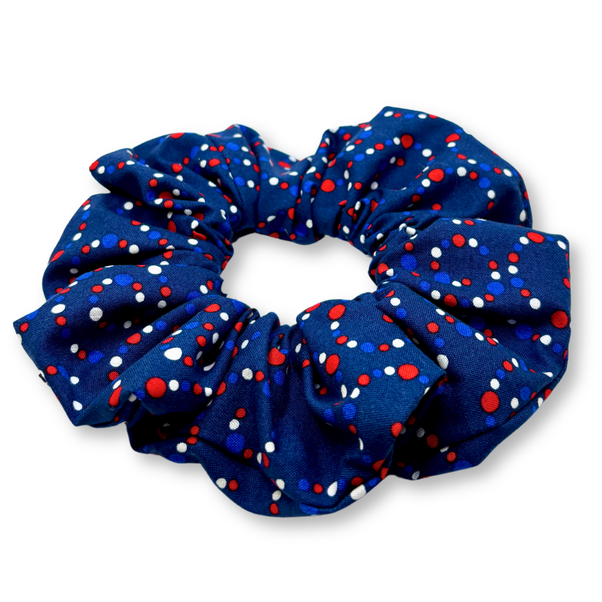 Navy Patriotic Dotted Scrunchie Enchanted Scrunch