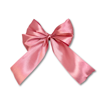Pink Silk Double Bow Enchanted Scrunch