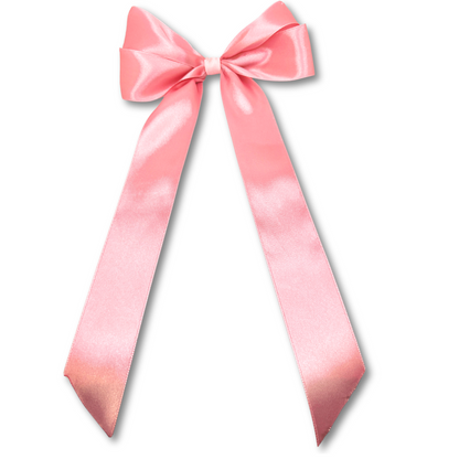 Pink Silk Valentine's Day Double Long Bow Enchanted Scrunch