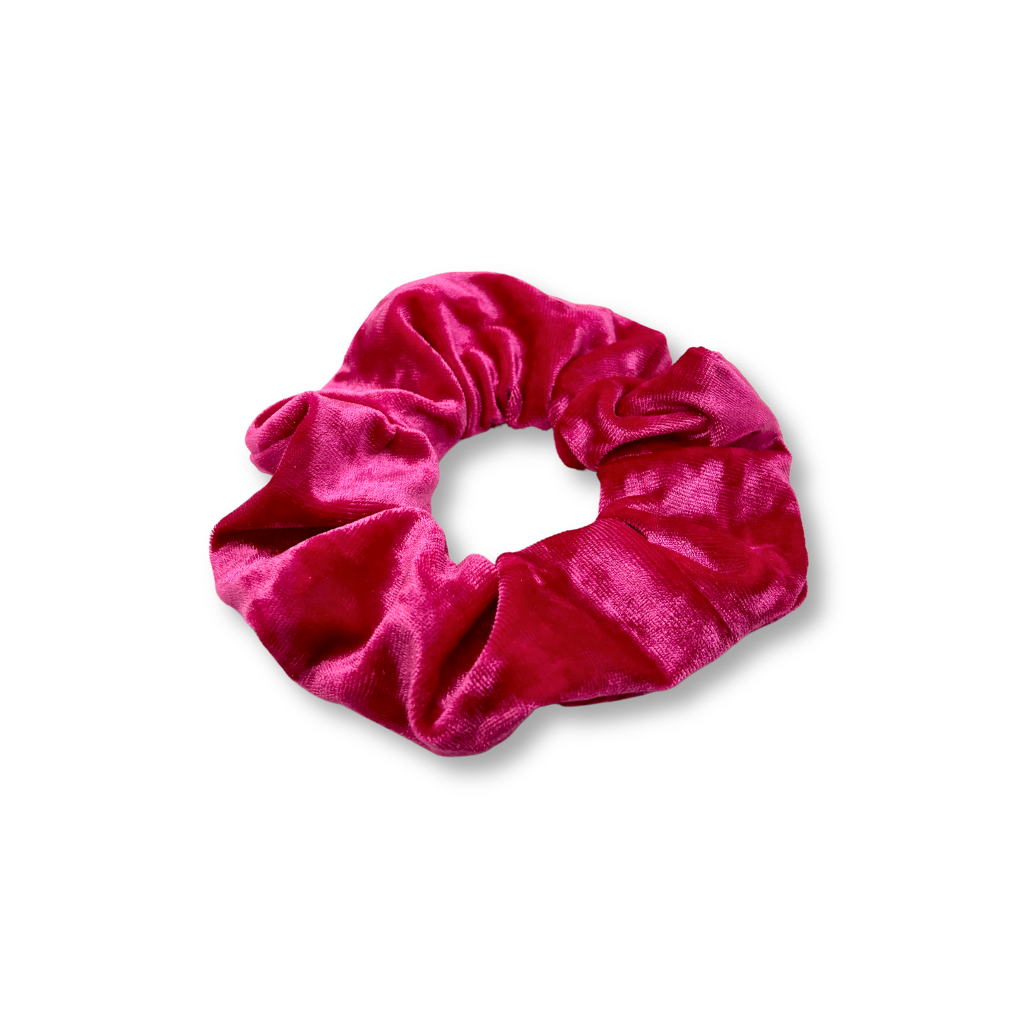 Mini Bright Pink Crushed Velvet Scrunchie Enchanted Scrunch