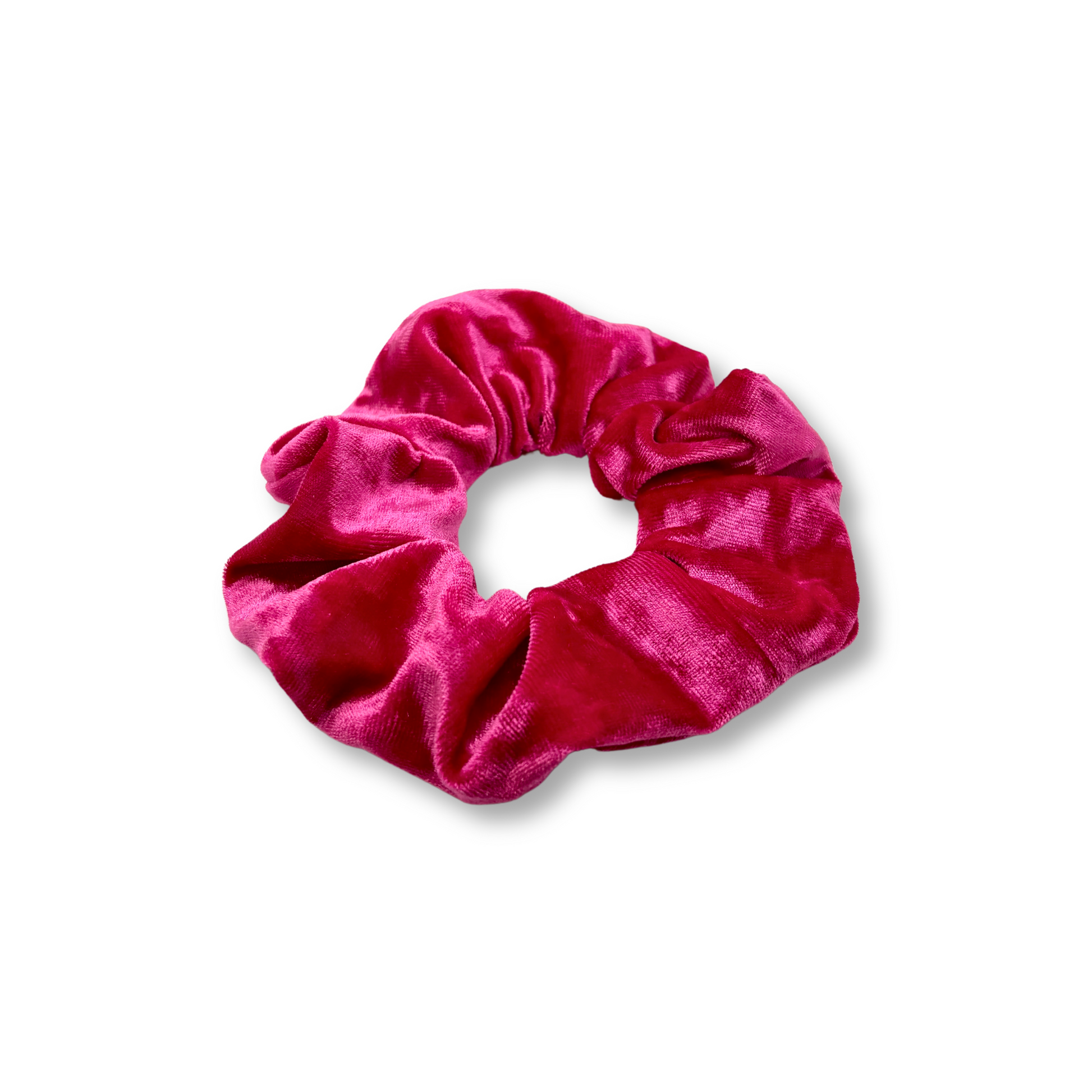 Mini Bright Pink Crushed Velvet Scrunchie Enchanted Scrunch
