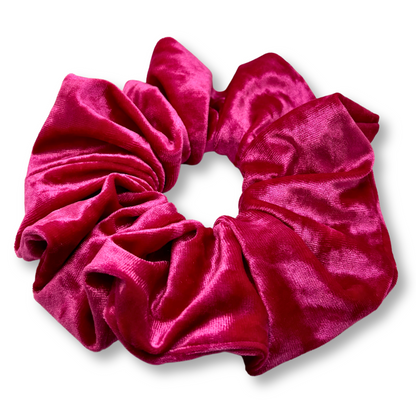 Bright Pink Crushed Velvet Scrunchie Enchanted Scrunch