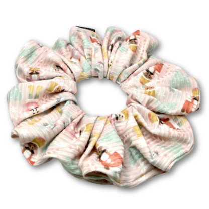 Pink Nutcracker Ribbed Christmas Scrunchie Enchanted Scrunch