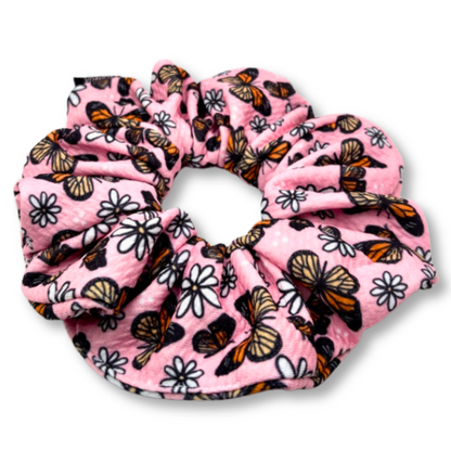 Pink Butterfly Summer Bullet Scrunchie Enchanted Scrunch
