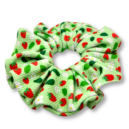 Green Strawberry Bullet Scrunchie Enchanted Scrunch