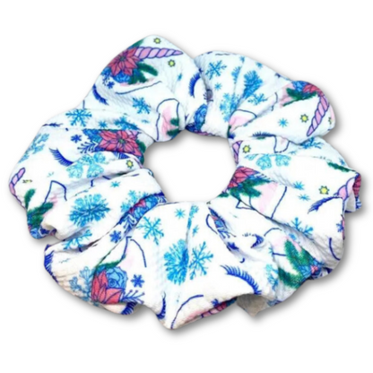 Snowflake Unicorn Winter Scrunchie Enchanted Scrunch