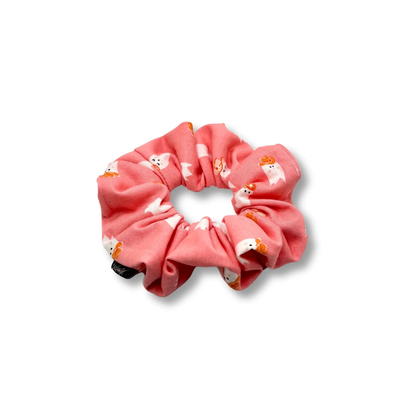 Mini Pink Western Ghost Halloween Scrunchie Enchanted Scrunch