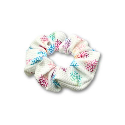 Mini Rainbow Snowflake Bullet Christmas Scrunchie Enchanted Scrunch
