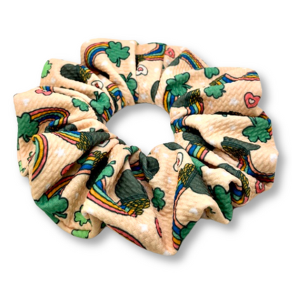 Rainbows and Gold St Patrick's Bullet Scrunchie Enchanted Scrunch