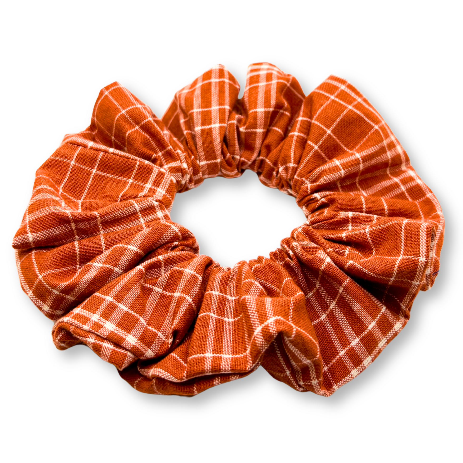 Rustic Orange Fall Plaid Scrunchie Enchanted Scrunch