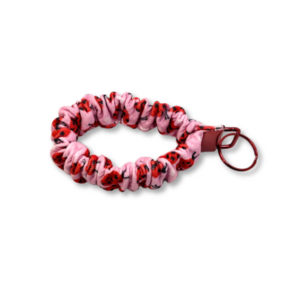 Pink Ladybug Spring Scrunchie Wristlet Enchanted Scrunch