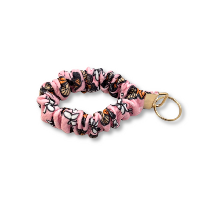 Pink Butterfly Spring Scrunchie Wristlet Enchanted Scrunch