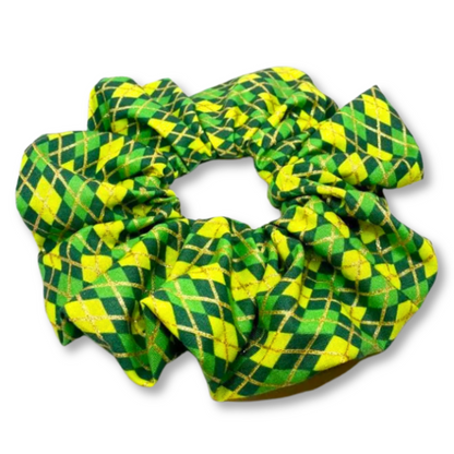 Glitter Plaid St Patrick's Scrunchie Enchanted Scrunch