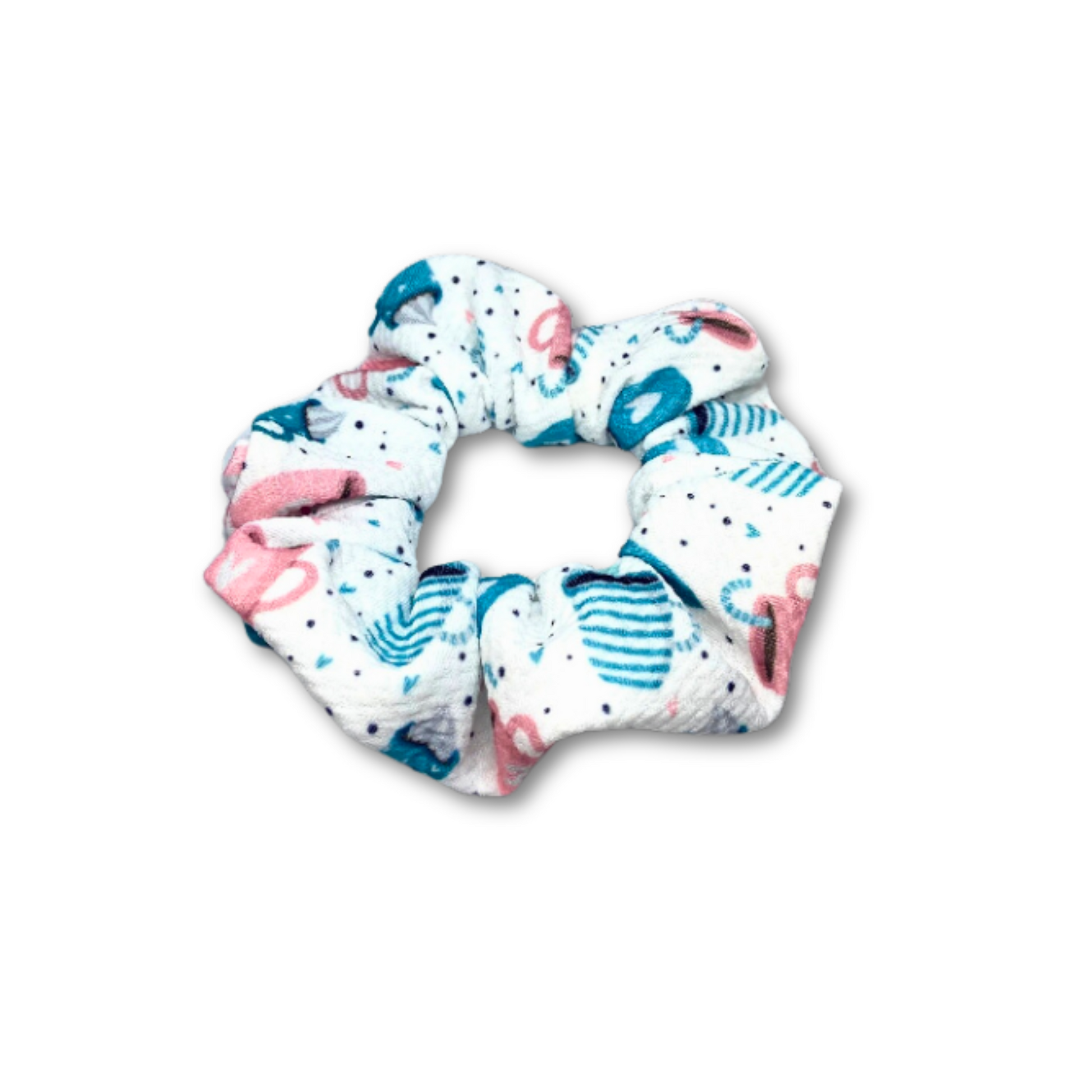 Mini White Hot Cocoa Christmas Bullet Scrunchie Enchanted Scrunch
