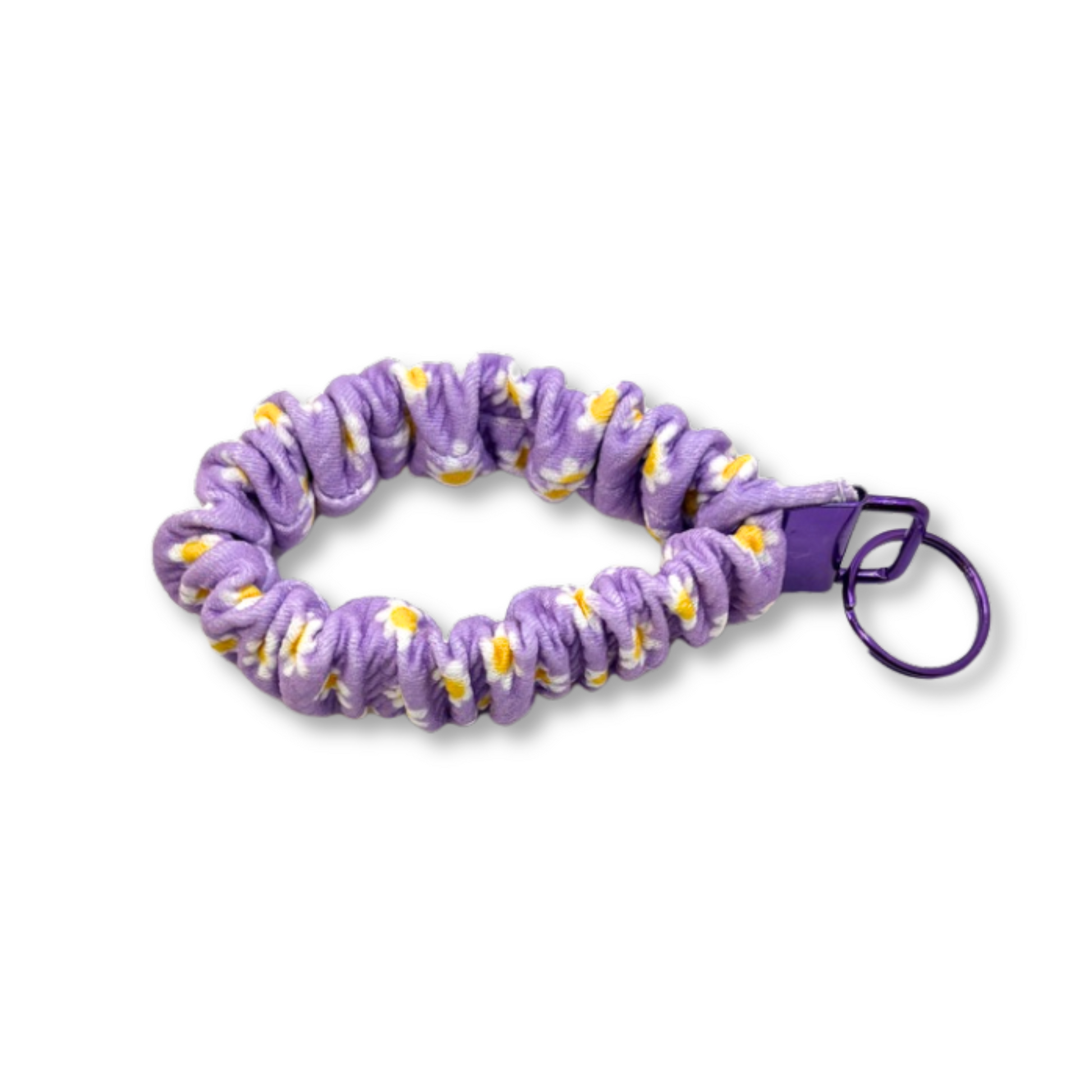 Purple Daisy Spring Scrunchie Wristlet Enchanted Scrunch