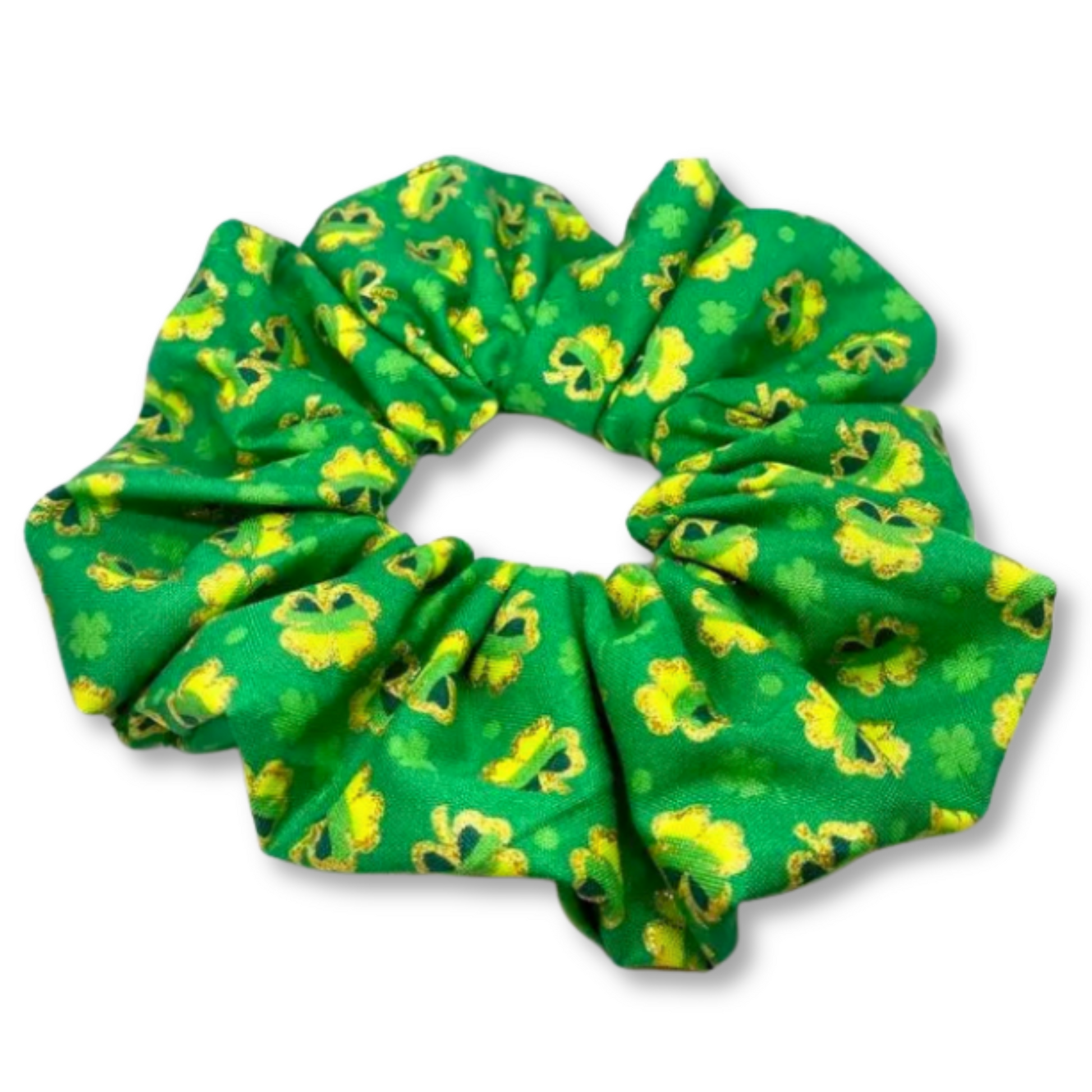 Glitter Shamrocks St Patrick's Scrunchie Enchanted Scrunch