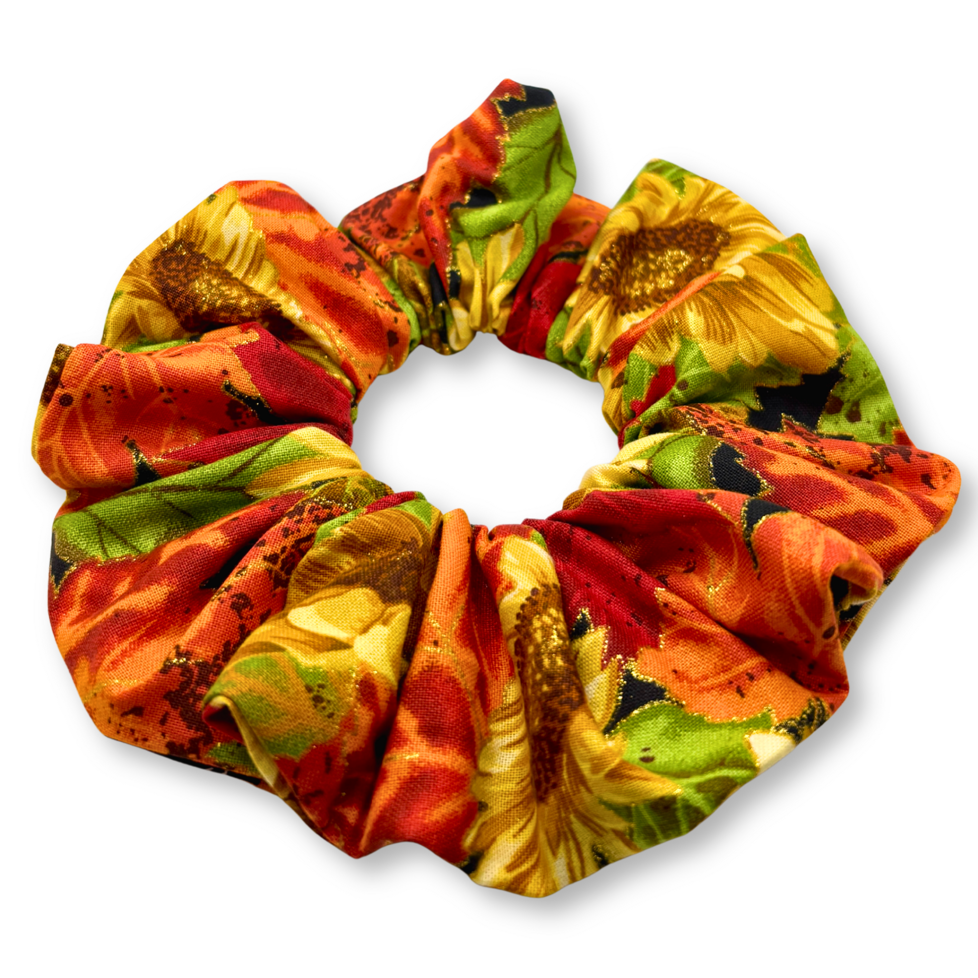 Sparkle Leaf Sunflower Scrunchie Enchanted Scrunch