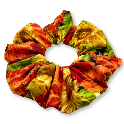 Sparkle Leaf Sunflower Scrunchie Enchanted Scrunch