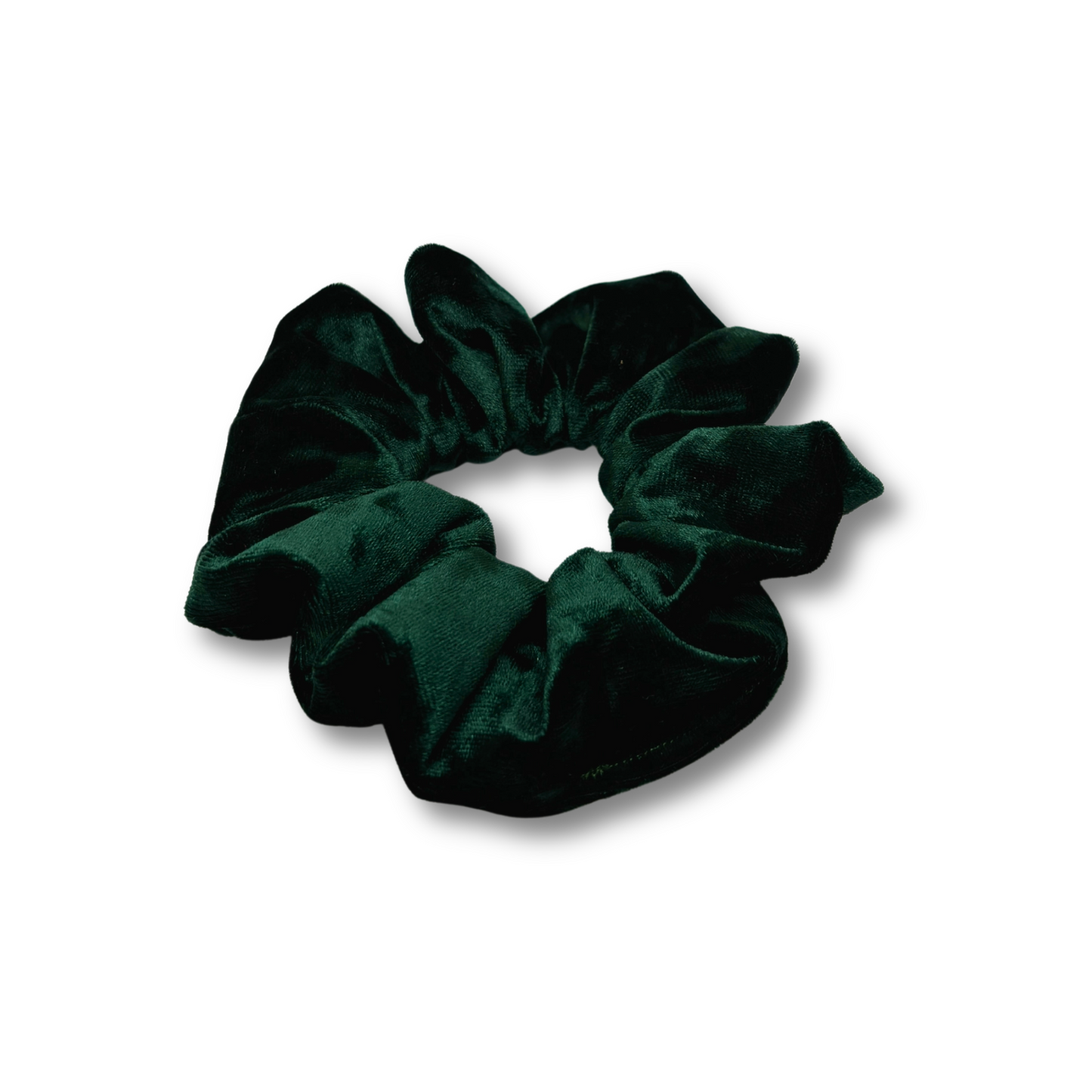 Mini Dark Green Crushed Velvet Scrunchie Enchanted Scrunch