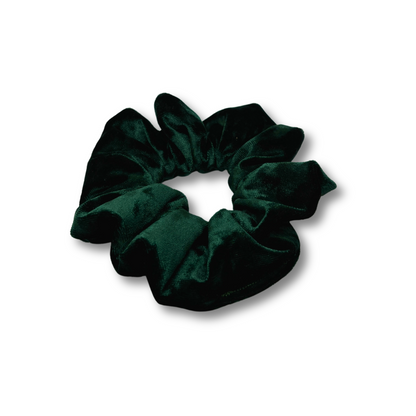Mini Dark Green Crushed Velvet Scrunchie Enchanted Scrunch