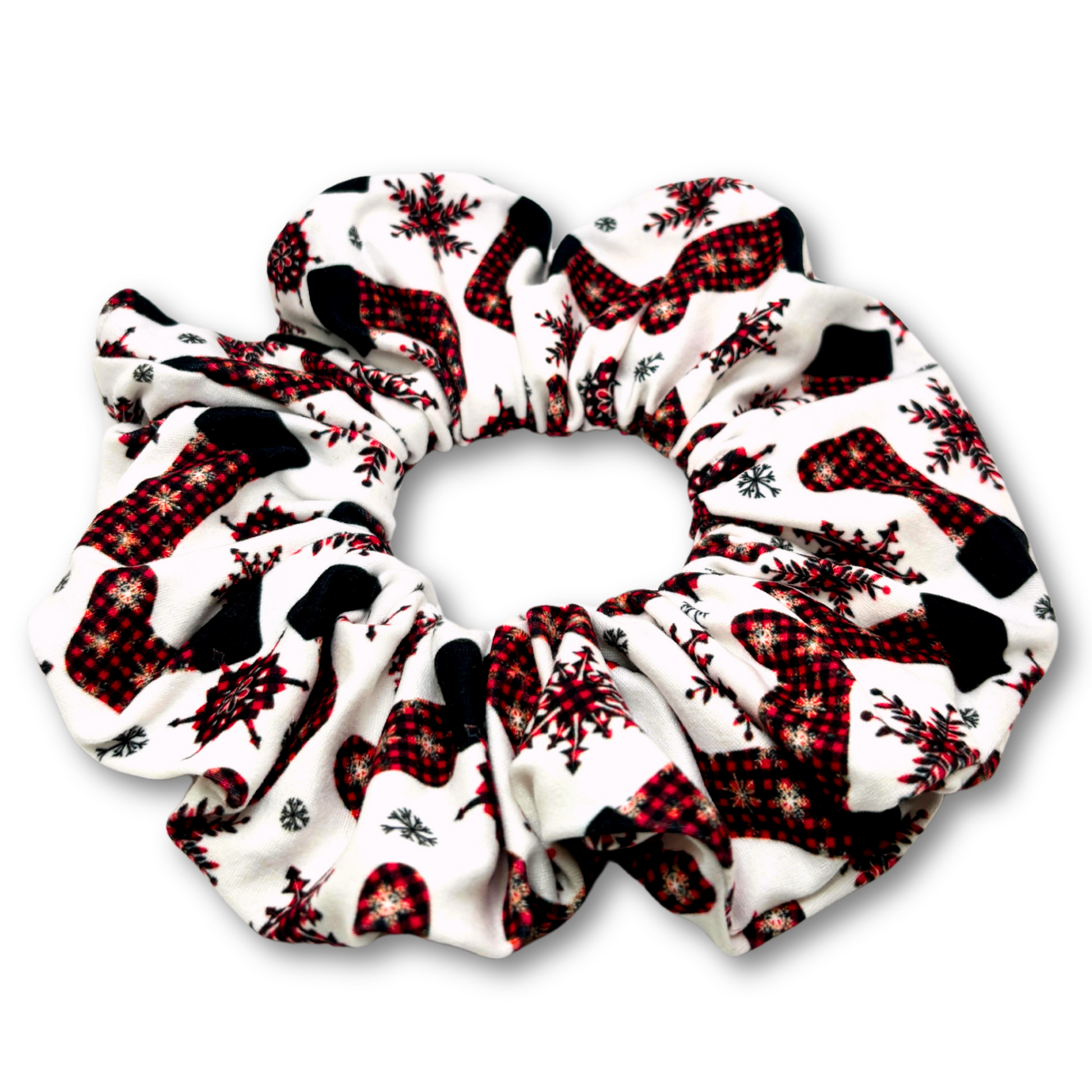 Red Stocking Christmas Scrunchie Enchanted Scrunch