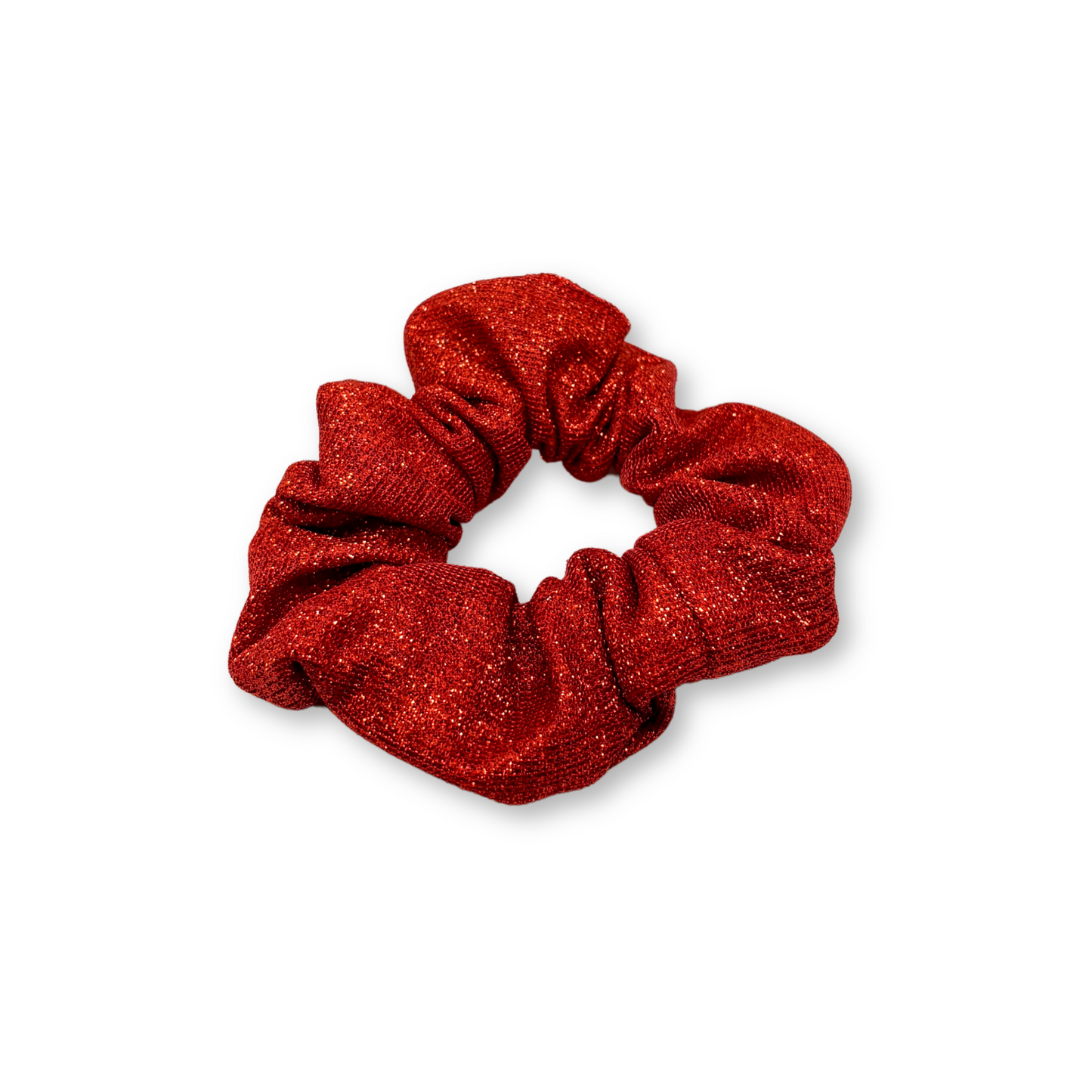 Mini Bright Red Sparkle Scrunchie Enchanted Scrunch
