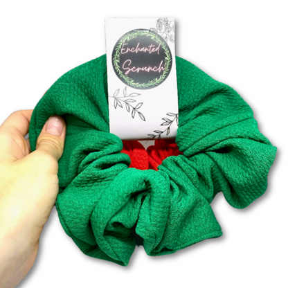 Green and Red Bullet Christmas Scrunchie Set Enchanted Scrunch