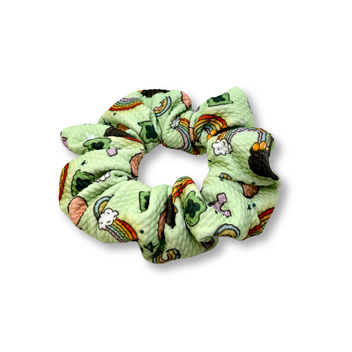 Mini Pastel Green Lucky Charm Bullet Scrunchie Enchanted Scrunch