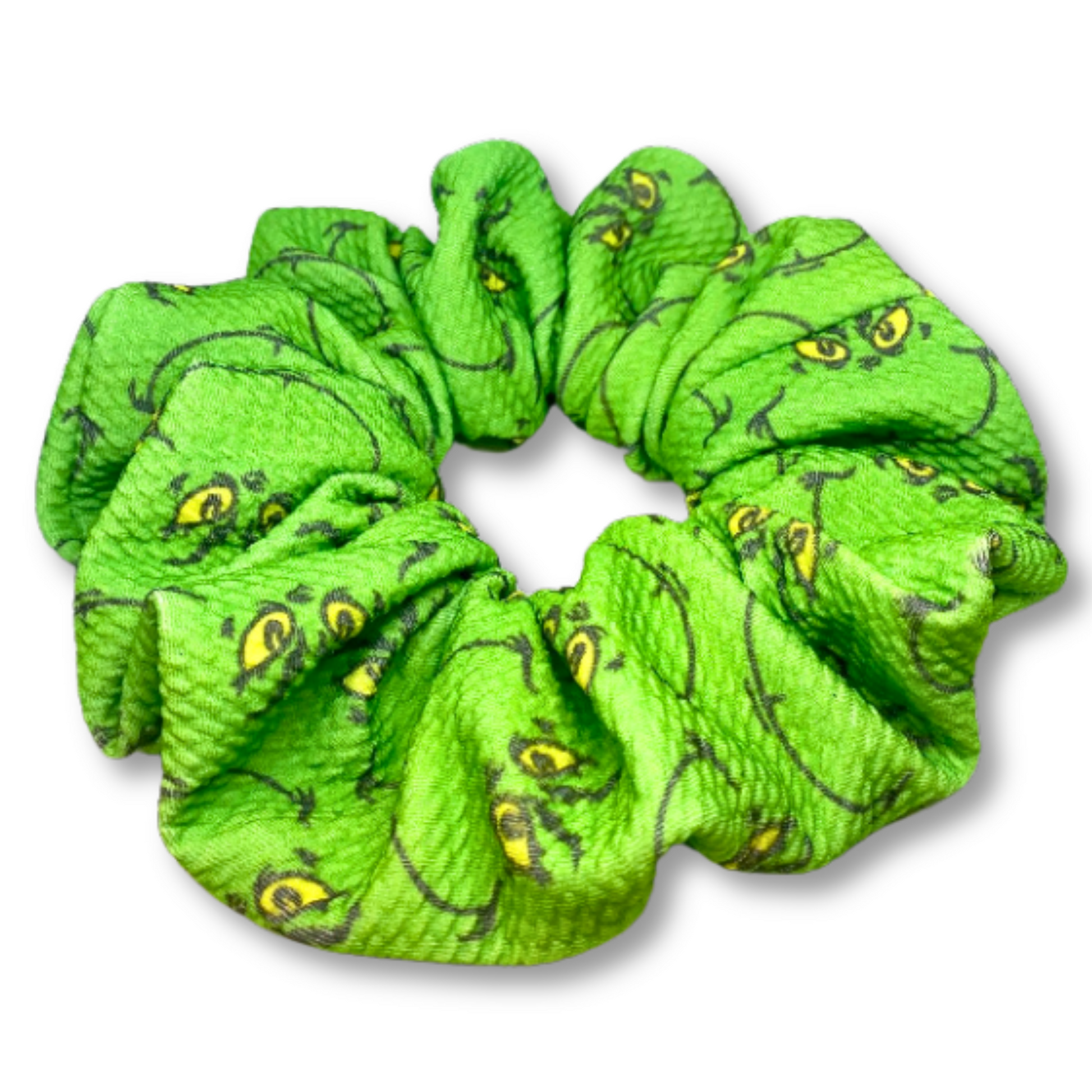 Grinch Face Christmas Bullet Scrunchie Enchanted Scrunch