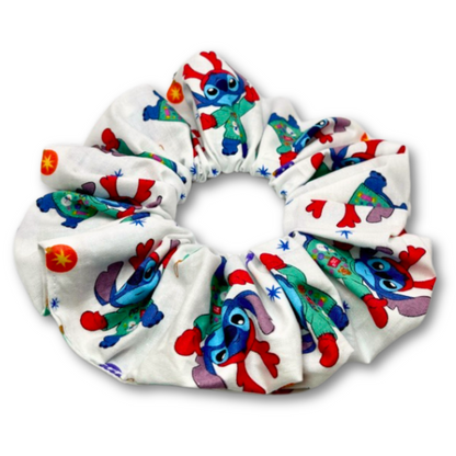 White Stitch Christmas Scrunchie Enchanted Scrunch