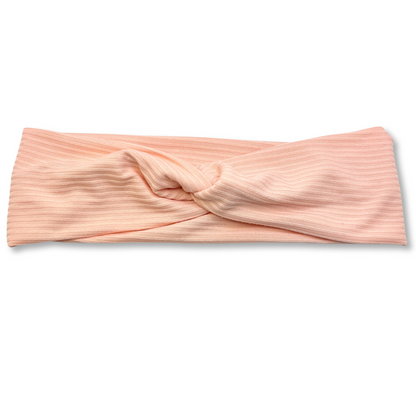 Pink Ribbed Twist Knot Headband Enchanted Scrunch