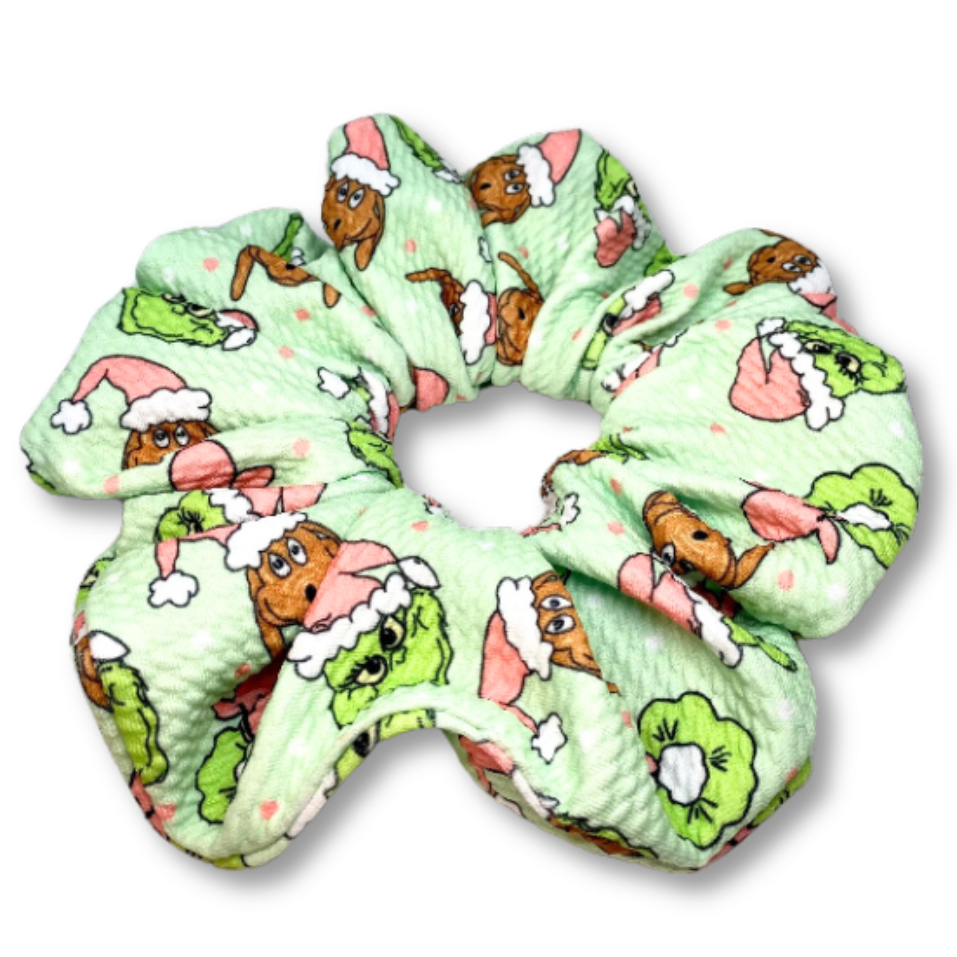 Green Grinch and Max Christmas Bullet Scrunchie Enchanted Scrunch