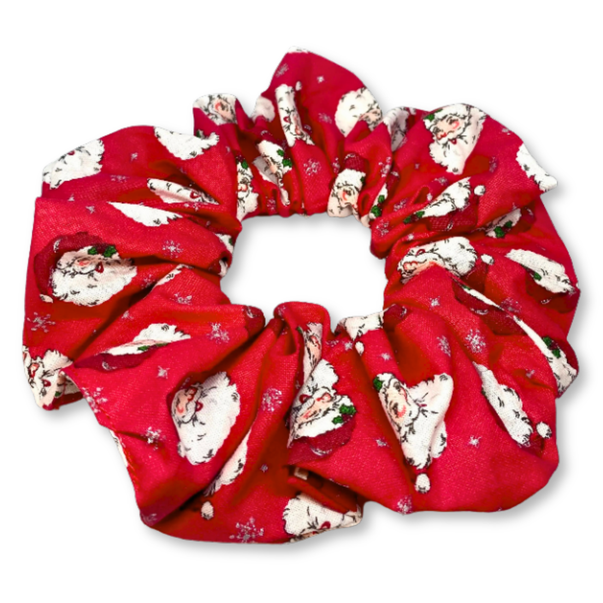 Red Santa Glitter Christmas Scrunchie Enchanted Scrunch