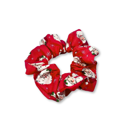 Mini Red Santa Glitter Christmas Scrunchie Enchanted Scrunch