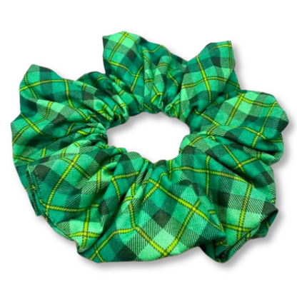 Green Plaid St Patrick's Scrunchie Enchanted Scrunch