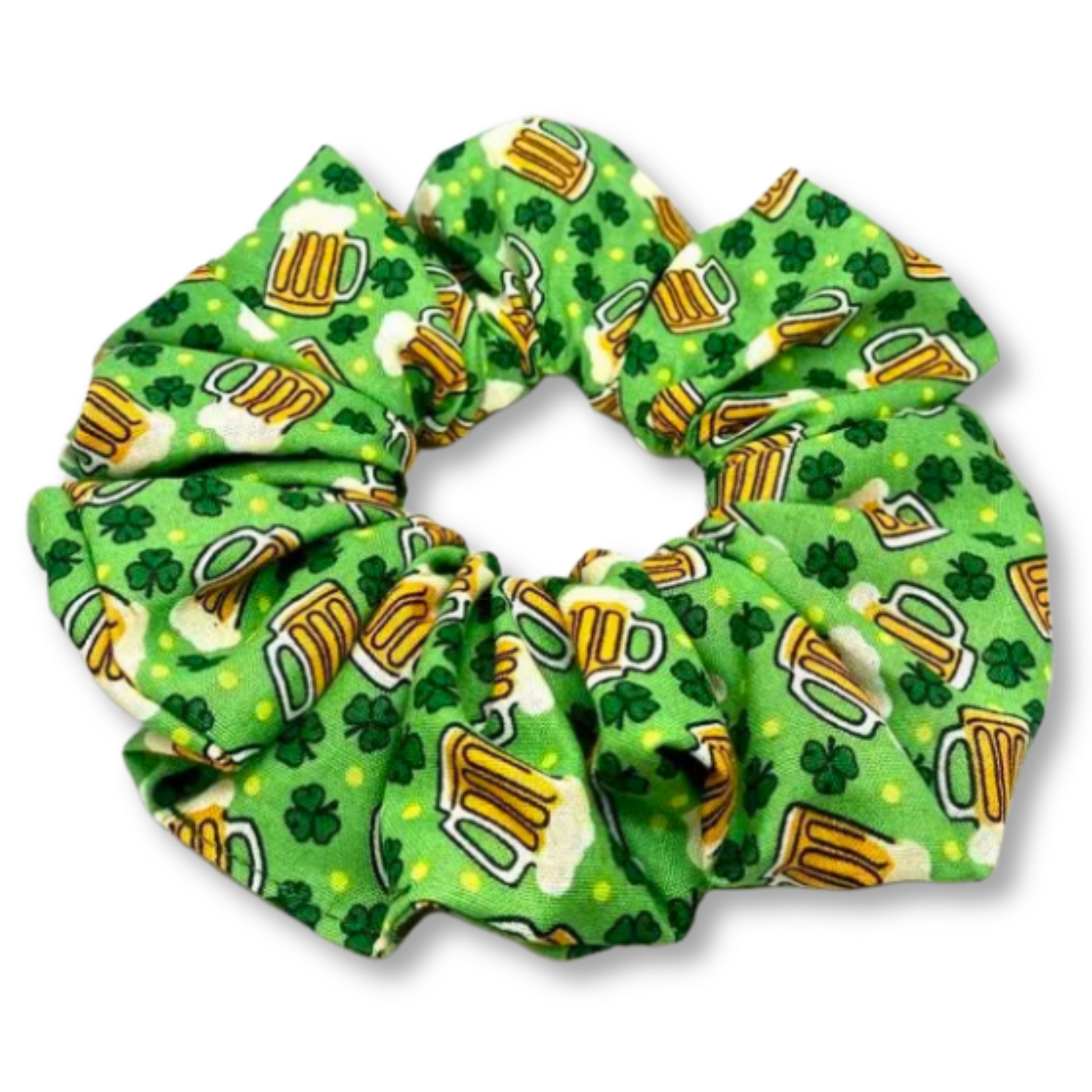 Beer and Shamrocks St Patrick's Scrunchie Enchanted Scrunch
