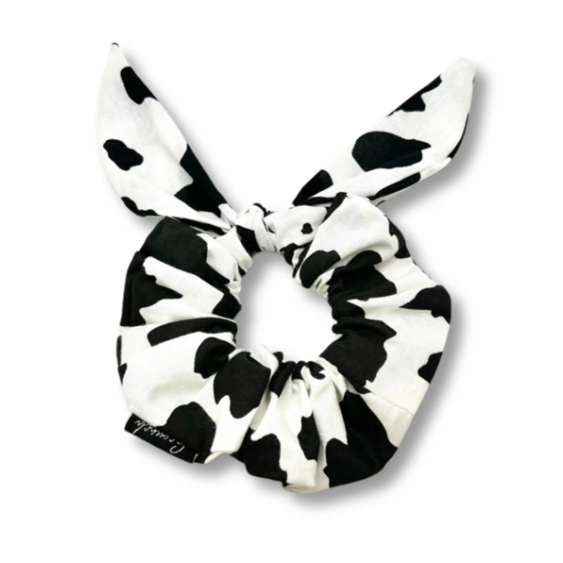 Mini Cow Print Tie Scrunchie Enchanted Scrunch