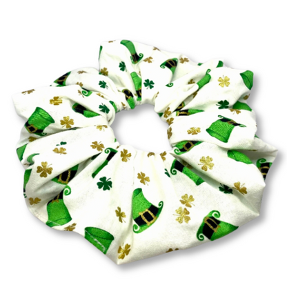 White Leprechaun Hat St Patrick's Scrunchie Enchanted Scrunch