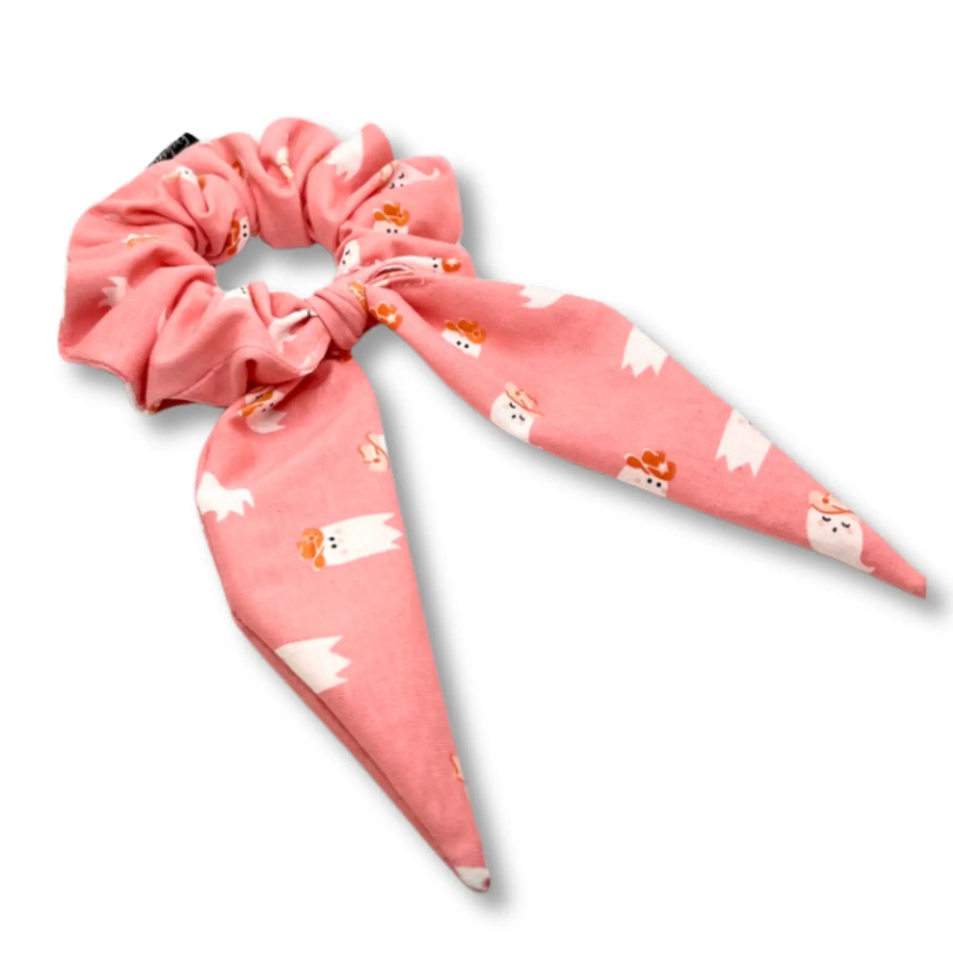Mini Pink Western Ghost Tie Scrunchie Enchanted Scrunch