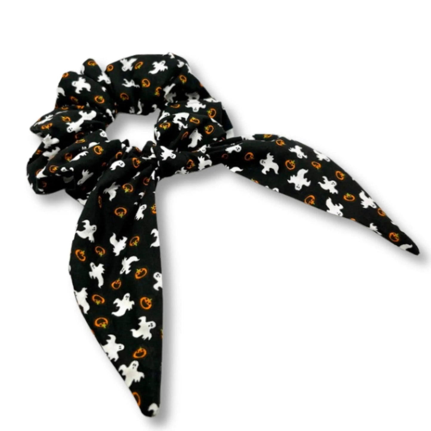 Mini Ghost and Pumpkin Tie Scrunchie Enchanted Scrunch