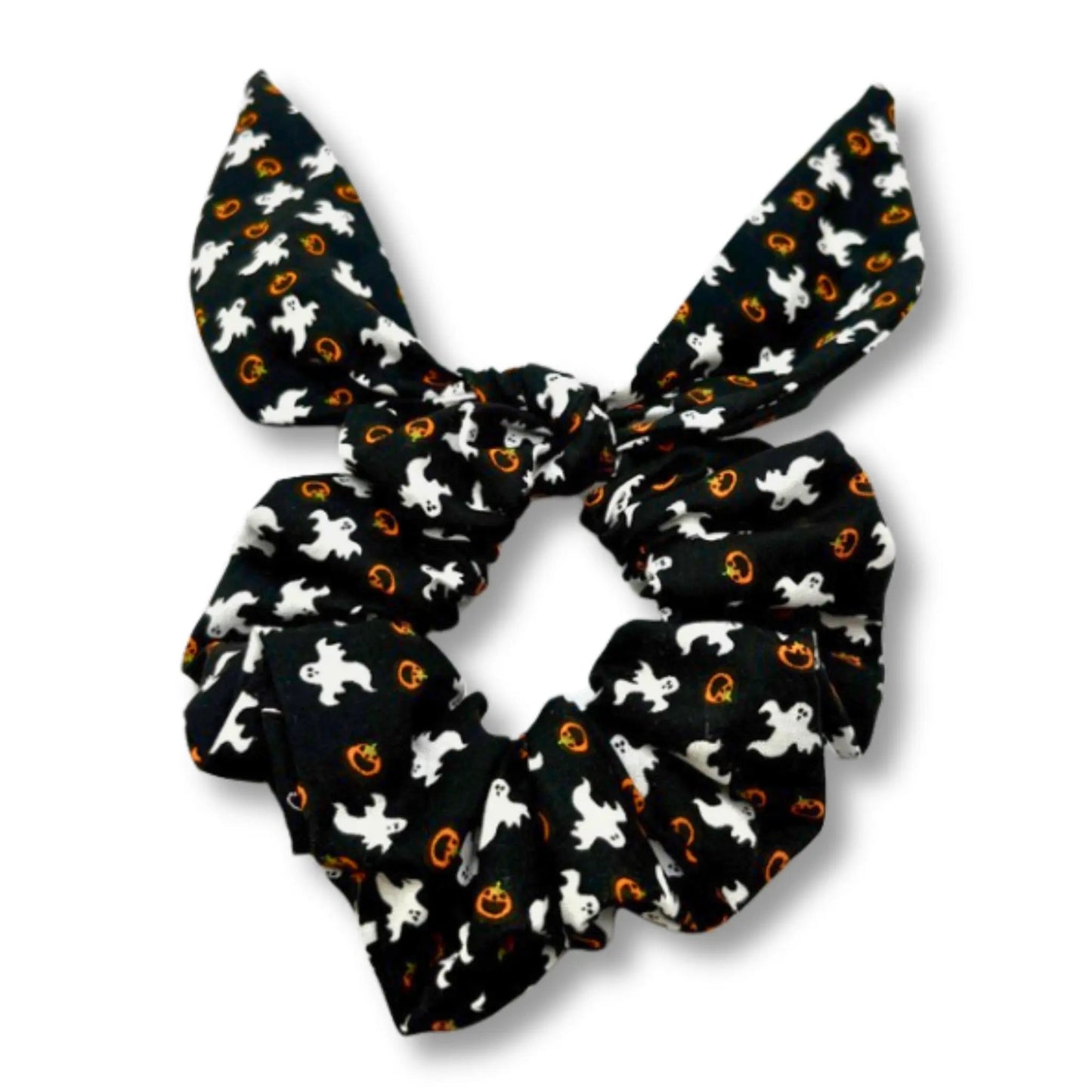 Mini Ghost and Pumpkin Tie Scrunchie Enchanted Scrunch