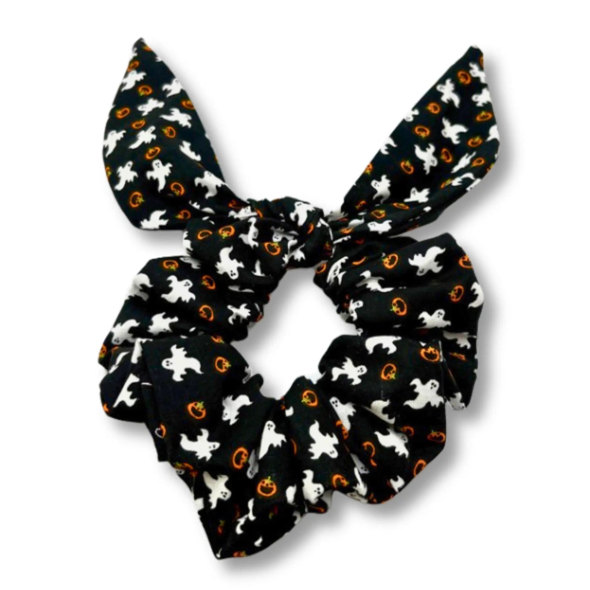 Mini Ghost and Pumpkin Tie Scrunchie Enchanted Scrunch