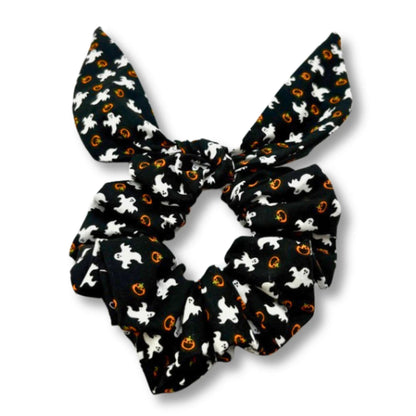 Mini Ghost and Pumpkin Tie Scrunchie Enchanted Scrunch