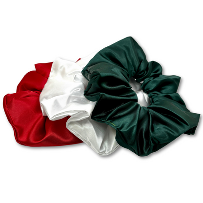 Christmas Silk Scrunchie Trio Enchanted Scrunch