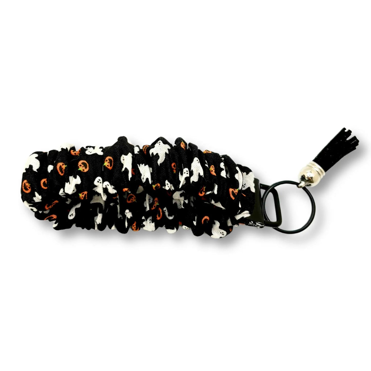 Ghost and Pumpkin Halloween Scrunchie Wristlet Enchanted Scrunch