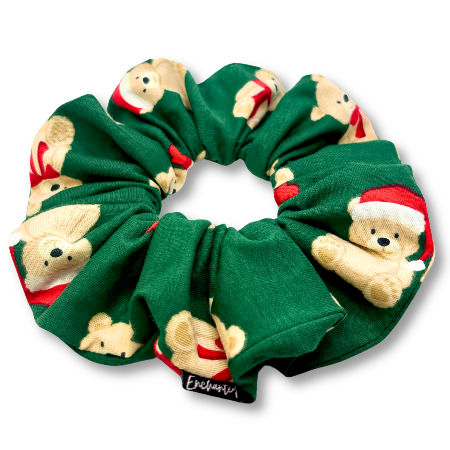 Teddy Bear Christmas Scrunchie Enchanted Scrunch